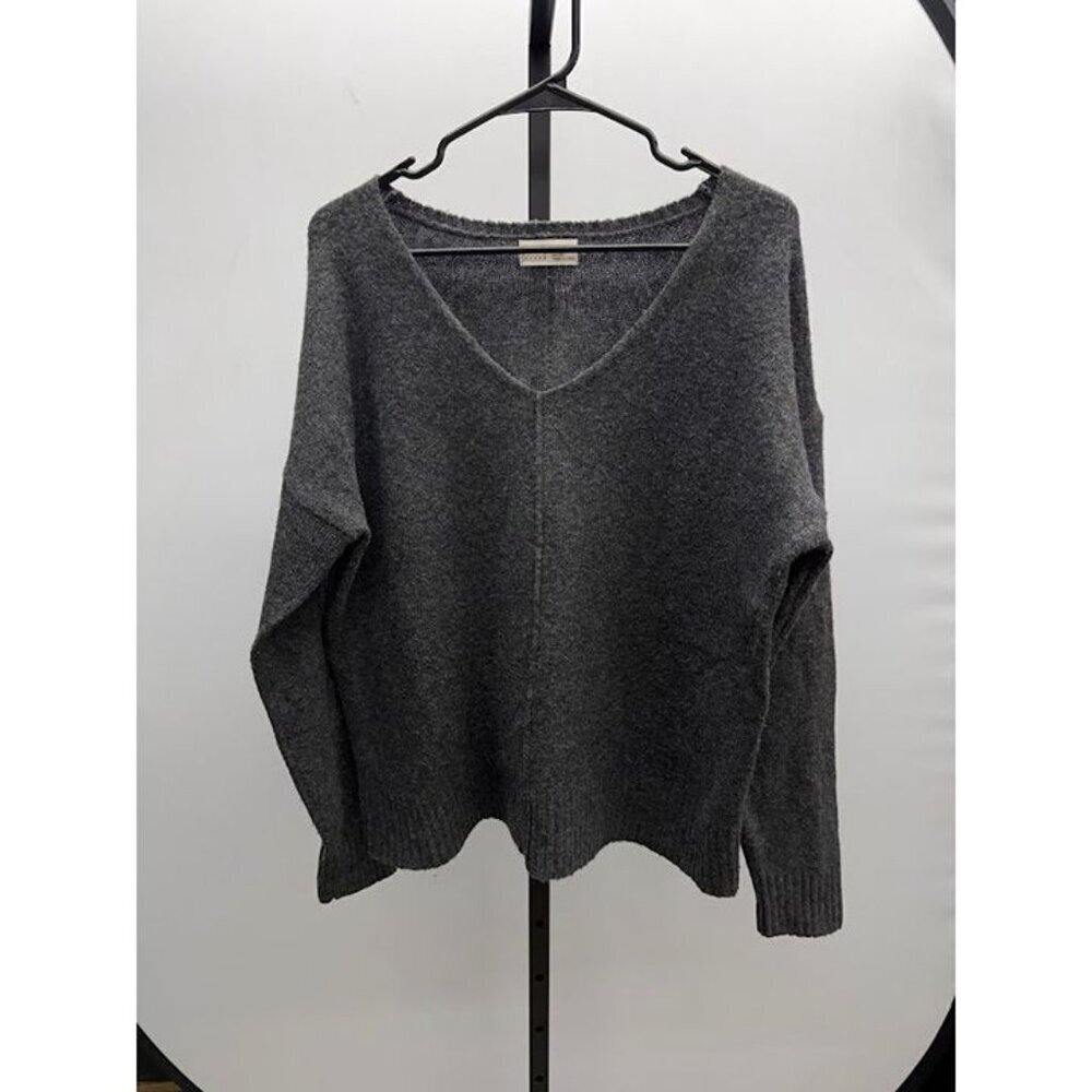 BeCool Dark Grey Wool Blend V-Neck Sweater